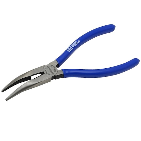 Gray Tools Needle Nose Pliers, 45 Degree Curve With Cutter, 6-1/4 Long, 2 Jaw B238B
